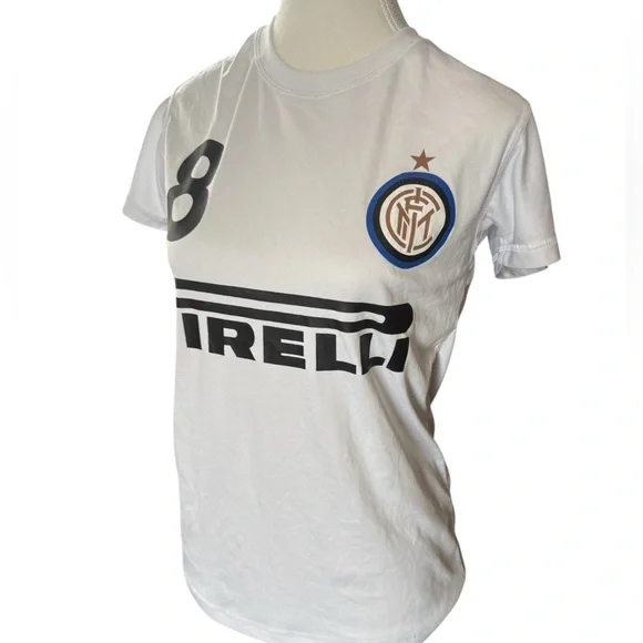 UK Polo Inter Milan Italian Football/Soccer Teeshirt, sz M, lightweight - Picture 5 of 5